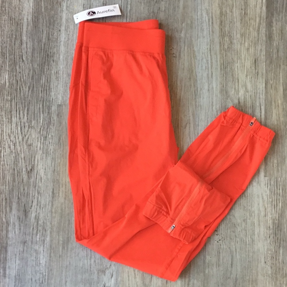 NWT Aurefin bright orange joggers